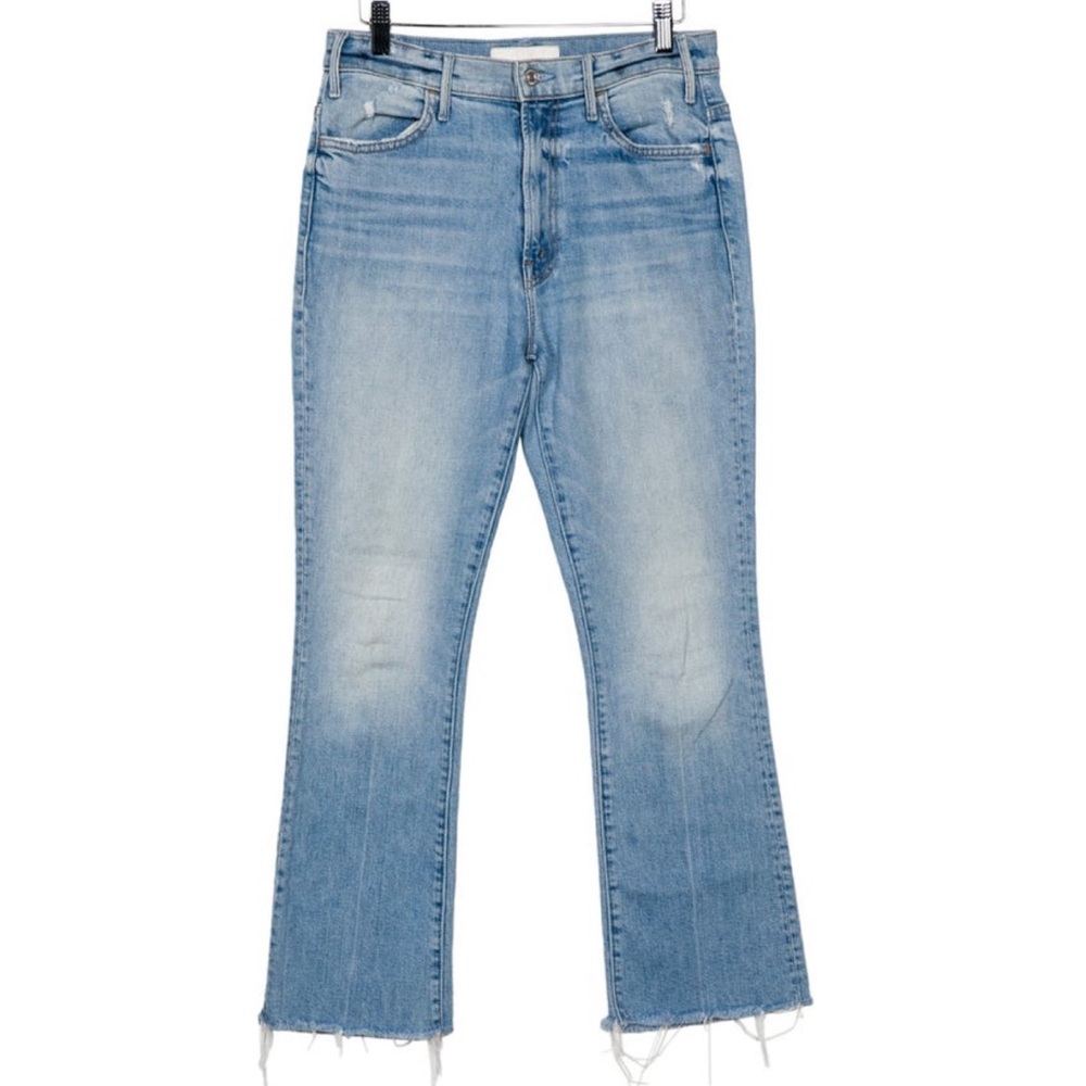 Mother Denim Jeans, “Hustler Ankle Fray,” High-Rise, Soft Stretch, Sz. 28